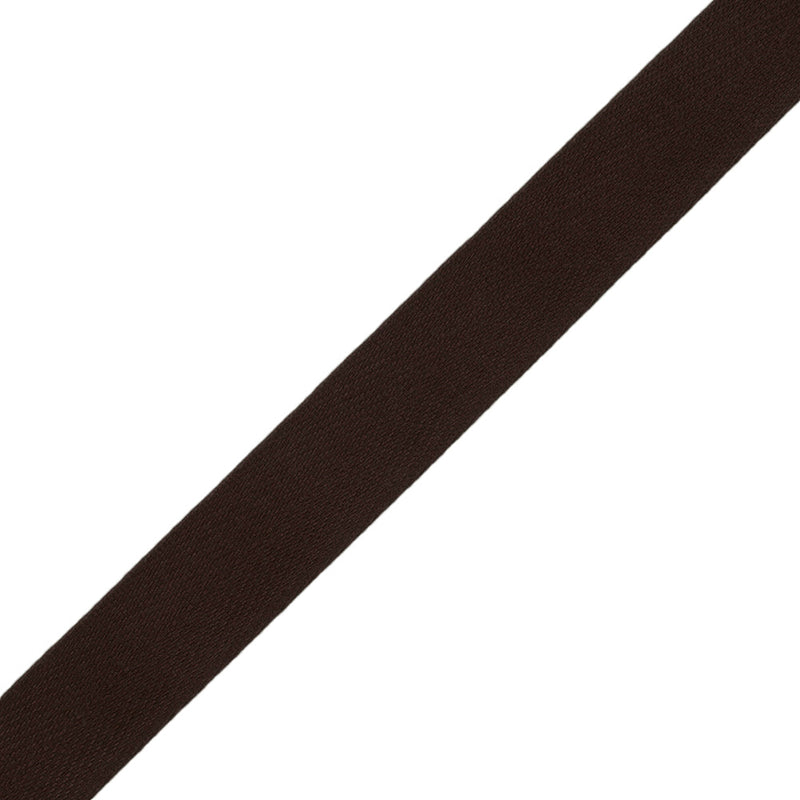 Tilly Black Coffee Herringbone Cotton Twill Tape - 15mm