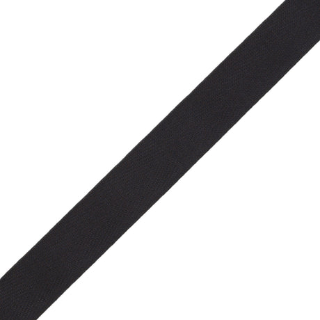 Tilly Caviar Herringbone Cotton Twill Tape - 15mm