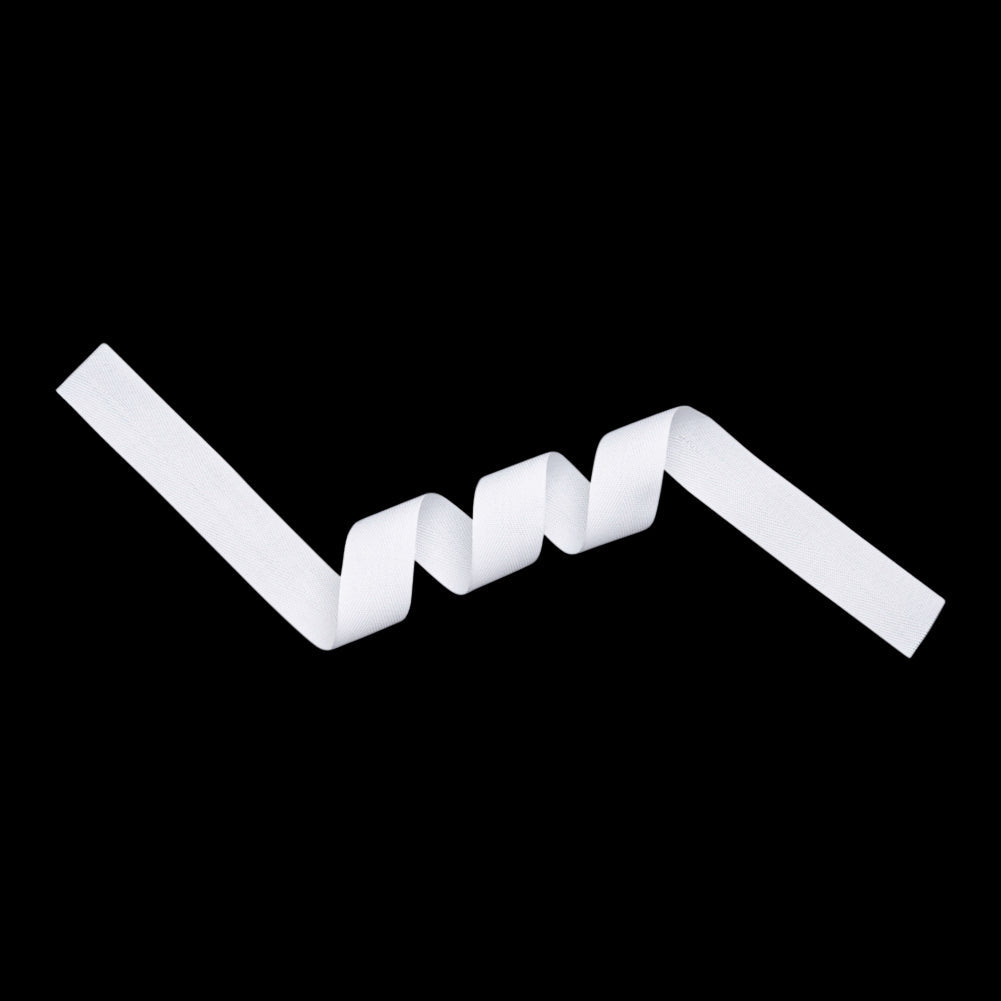 Tilly White Herringbone Cotton Twill Tape - 20mm