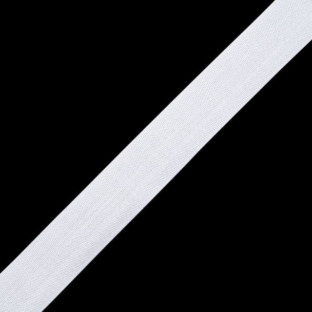Tilly White Herringbone Cotton Twill Tape - 20mm