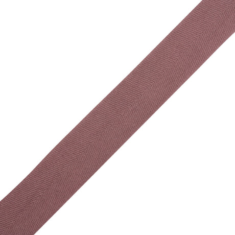 Tilly Deep Taupe Herringbone Cotton Twill Tape - 20mm