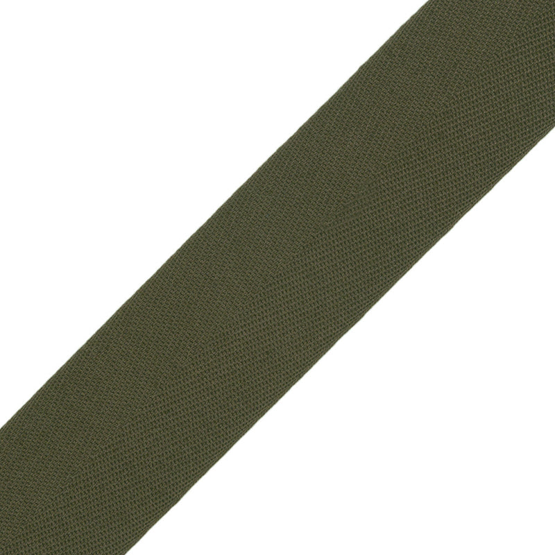 Tilly Rifle Green Herringbone Cotton Twill Tape - 25mm
