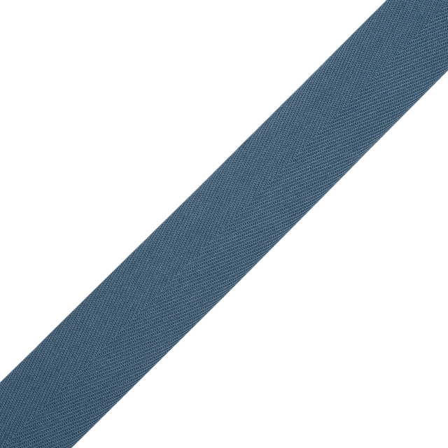Tilly Mineral Gray Herringbone Cotton Twill Tape - 25mm