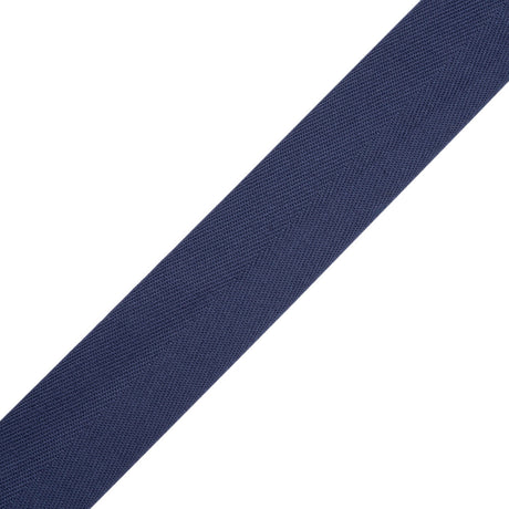 Tilly Purple Navy Herringbone Cotton Twill Tape - 25mm