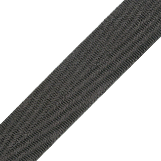 Tilly Shadow Gray Herringbone Cotton Twill Tape - 25mm