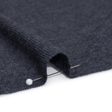 Cotton and Modal 1x1 Rib Knit - Heathered Navy Blue