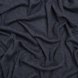 Cotton and Modal 1x1 Rib Knit - Heathered Navy Blue