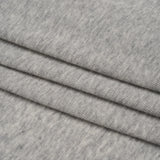 Cotton and Modal 1x1 Rib Knit - Heathered Light Gray