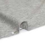 Cotton and Modal 1x1 Rib Knit - Heathered Light Gray