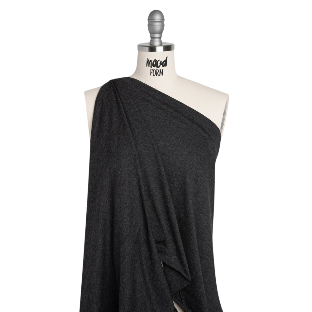 Cotton and Modal Jersey - Heathered Dark Gray