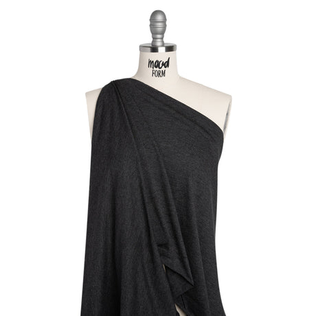 Cotton and Modal Jersey - Heathered Dark Gray