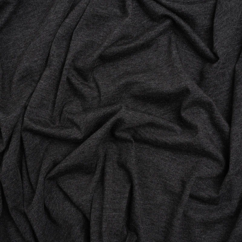 Cotton and Modal Jersey - Heathered Dark Gray