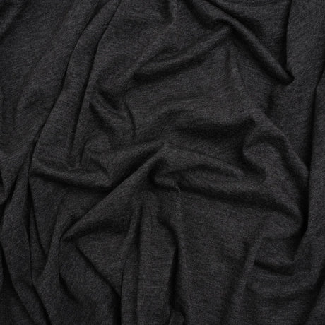 Cotton and Modal Jersey - Heathered Dark Gray
