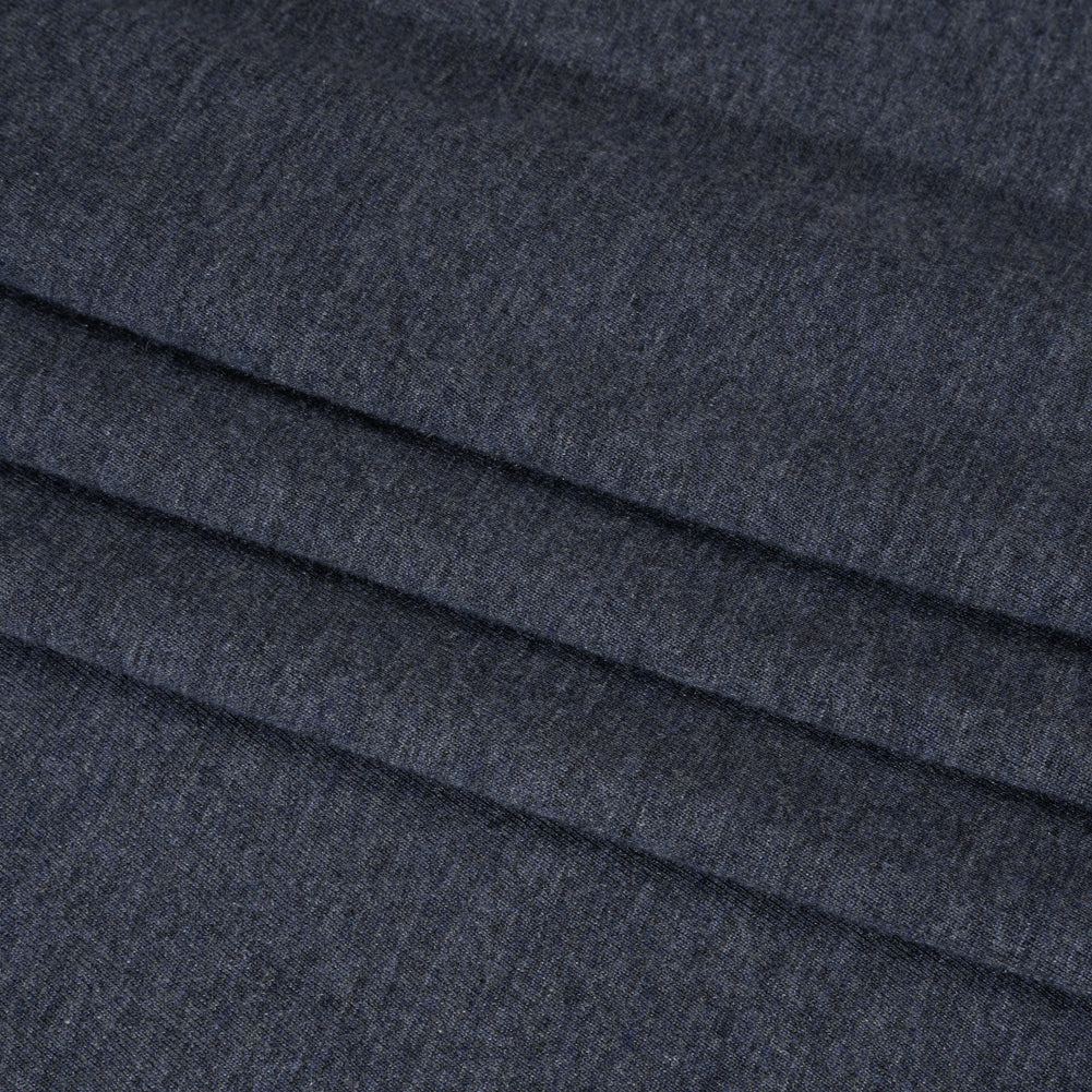 Cotton and Modal Jersey - Heathered Navy Blue