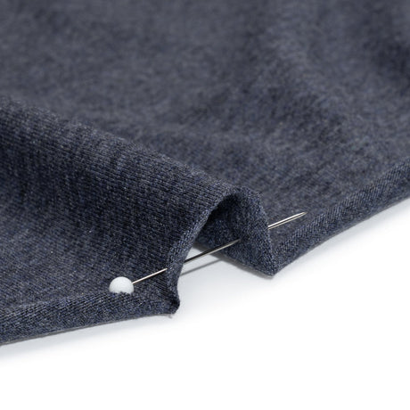 Cotton and Modal Jersey - Heathered Navy Blue