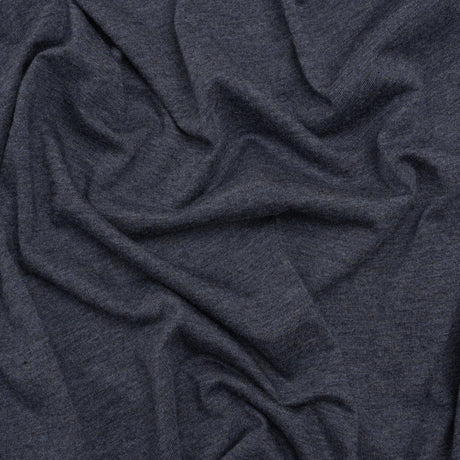 Cotton and Modal Jersey - Heathered Navy Blue