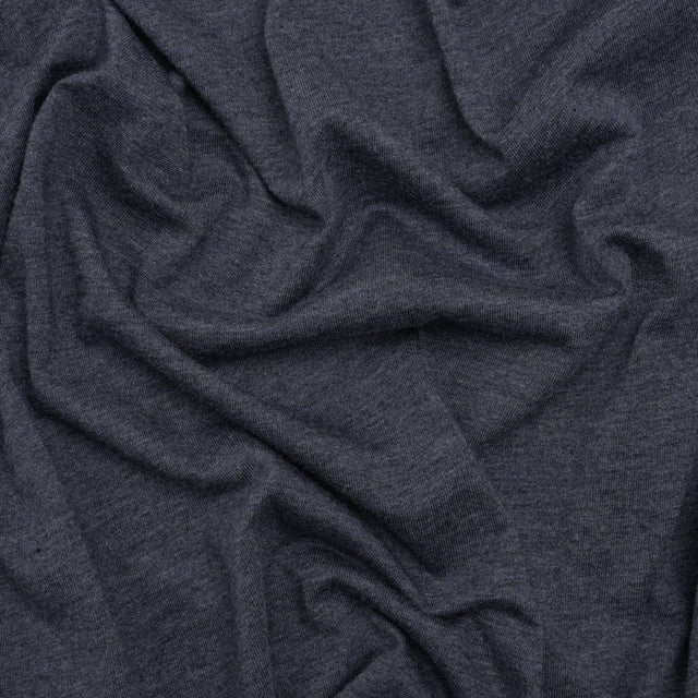 Cotton and Modal Jersey - Heathered Navy Blue