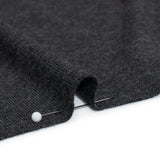 Cotton and Modal 1x1 Rib Knit - Heathered Dark Gray