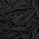 Cotton and Modal 1x1 Rib Knit - Heathered Dark Gray