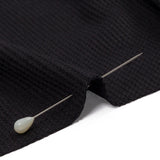 Black Rayon and Polyester Waffle Knit