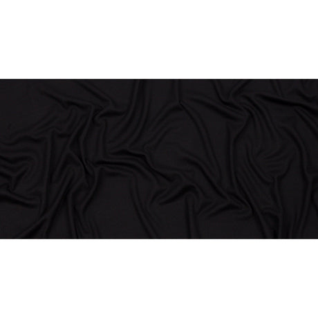 Black Rayon and Polyester Waffle Knit