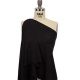 Black Rayon and Polyester Waffle Knit
