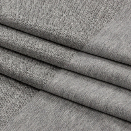 Heathered Light Gray Stretch Rayon French Terry