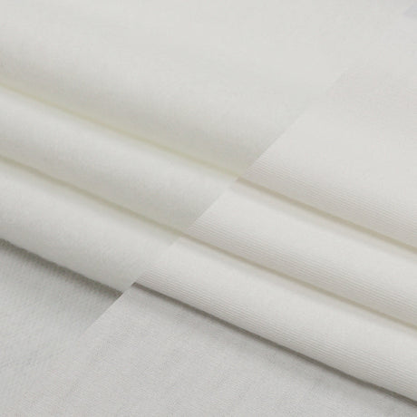 White Lightweight Polyester Sweatshirt Fleece