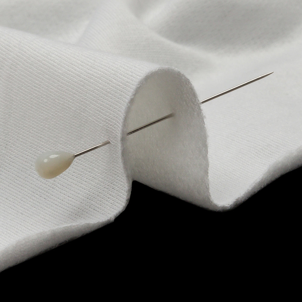 White Lightweight Polyester Sweatshirt Fleece