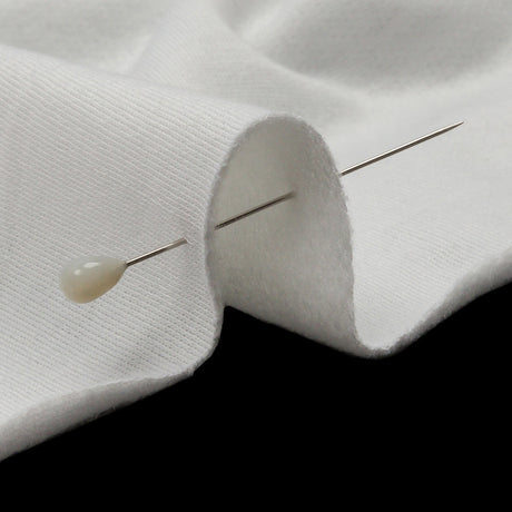 White Lightweight Polyester Sweatshirt Fleece