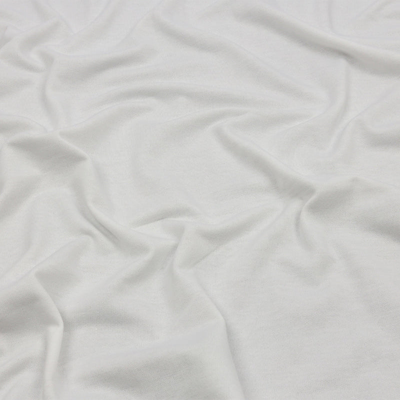 White Lightweight Polyester Sweatshirt Fleece