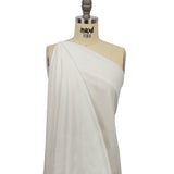 Off White Lightweight Polyester French Terry
