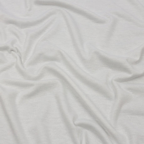Off White Lightweight Polyester French Terry