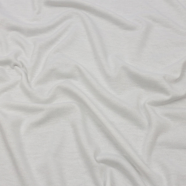 Off White Lightweight Polyester French Terry