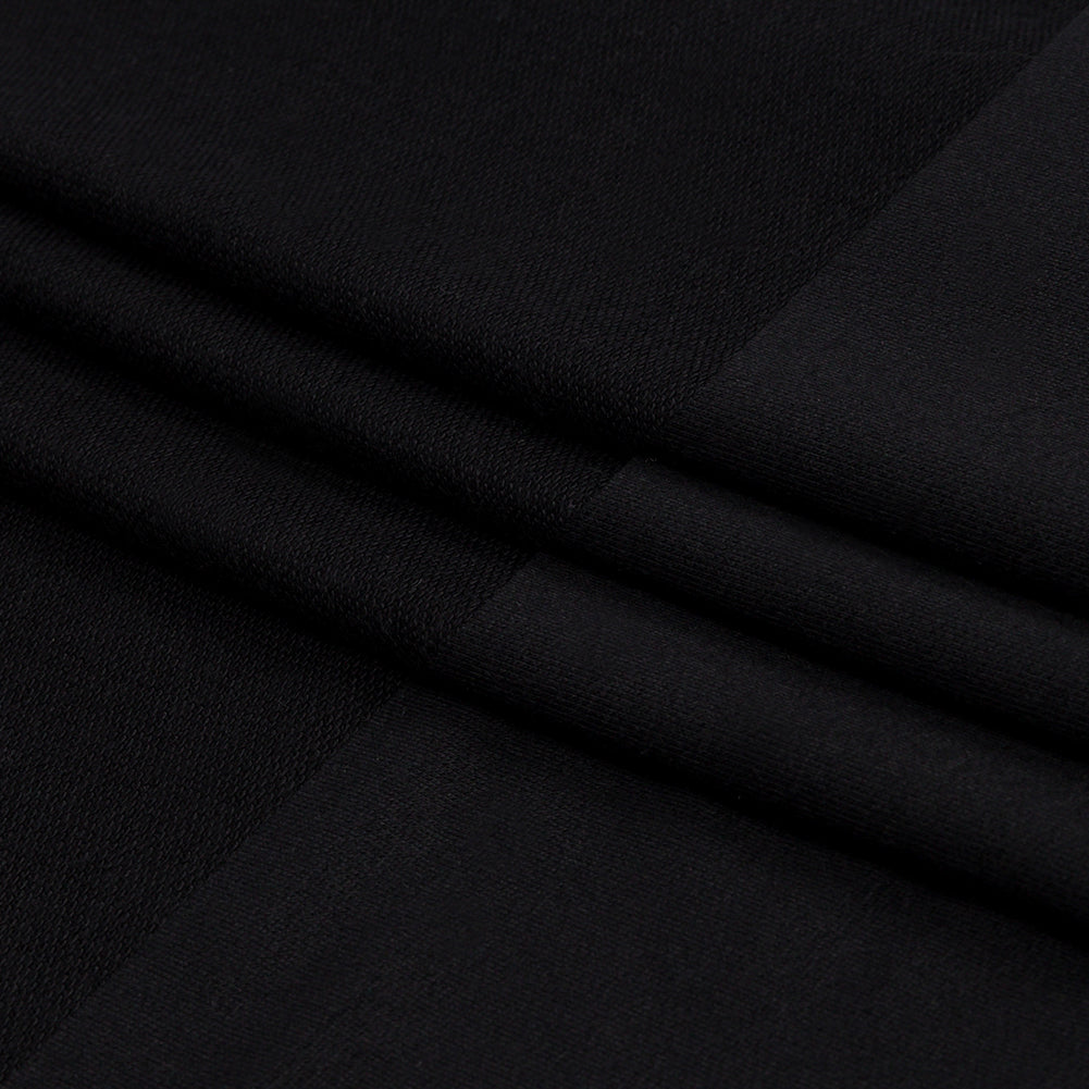 Black Stretch Rayon French Terry