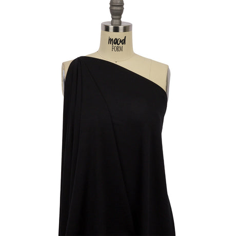 Black Stretch Rayon French Terry