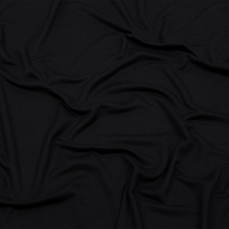 Black Stretch Rayon French Terry