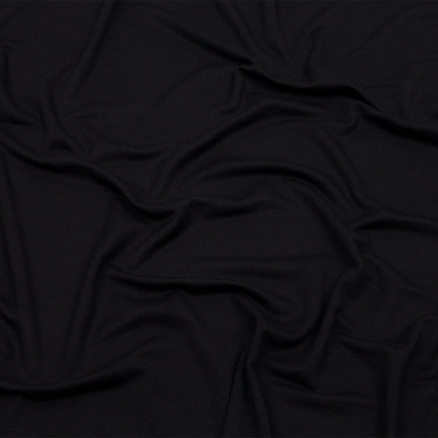 Black Stretch Rayon French Terry