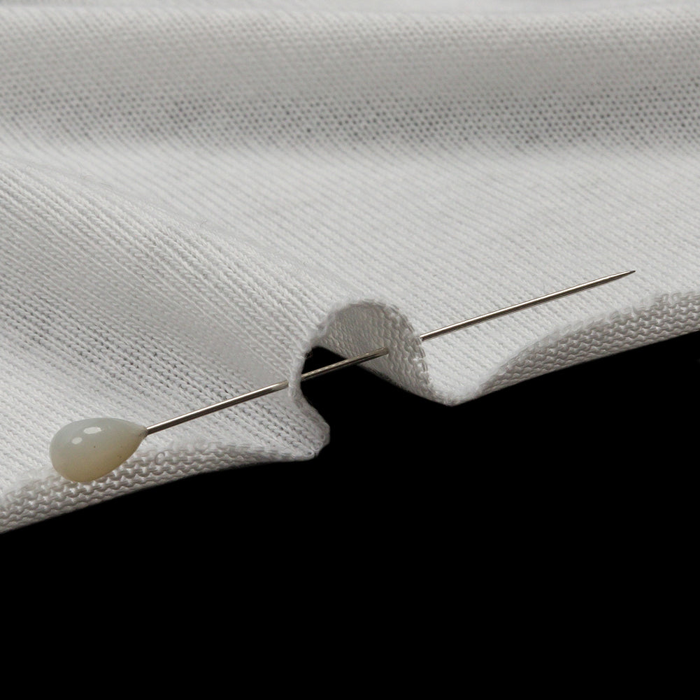 Off White Polyester Sweater Knit