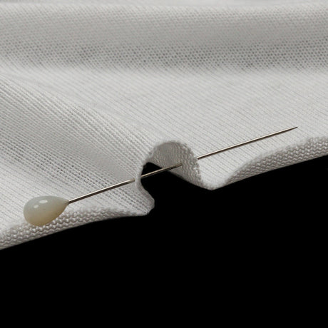 Off White Polyester Sweater Knit