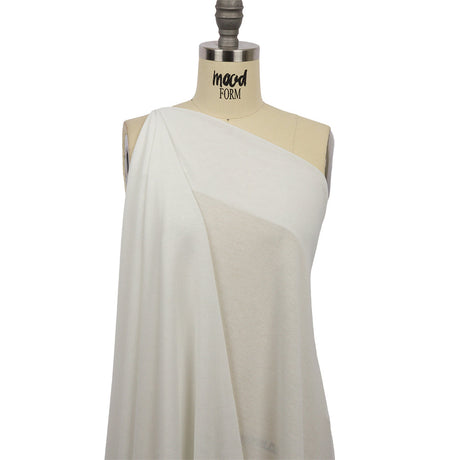 Off White Polyester Sweater Knit
