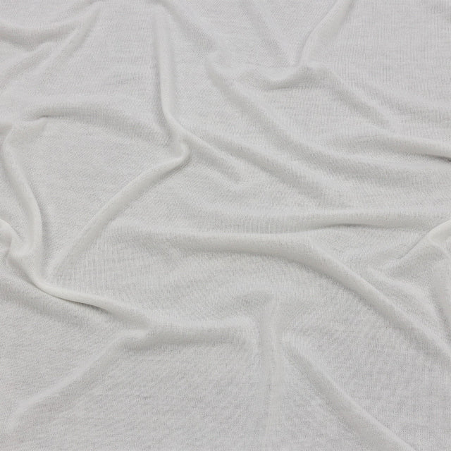 Off White Polyester Sweater Knit