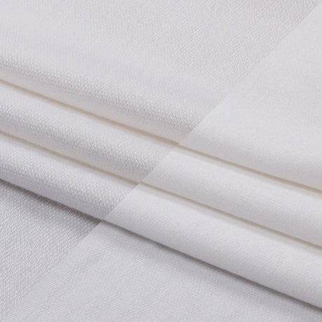 Off White Stretch Rayon French Terry