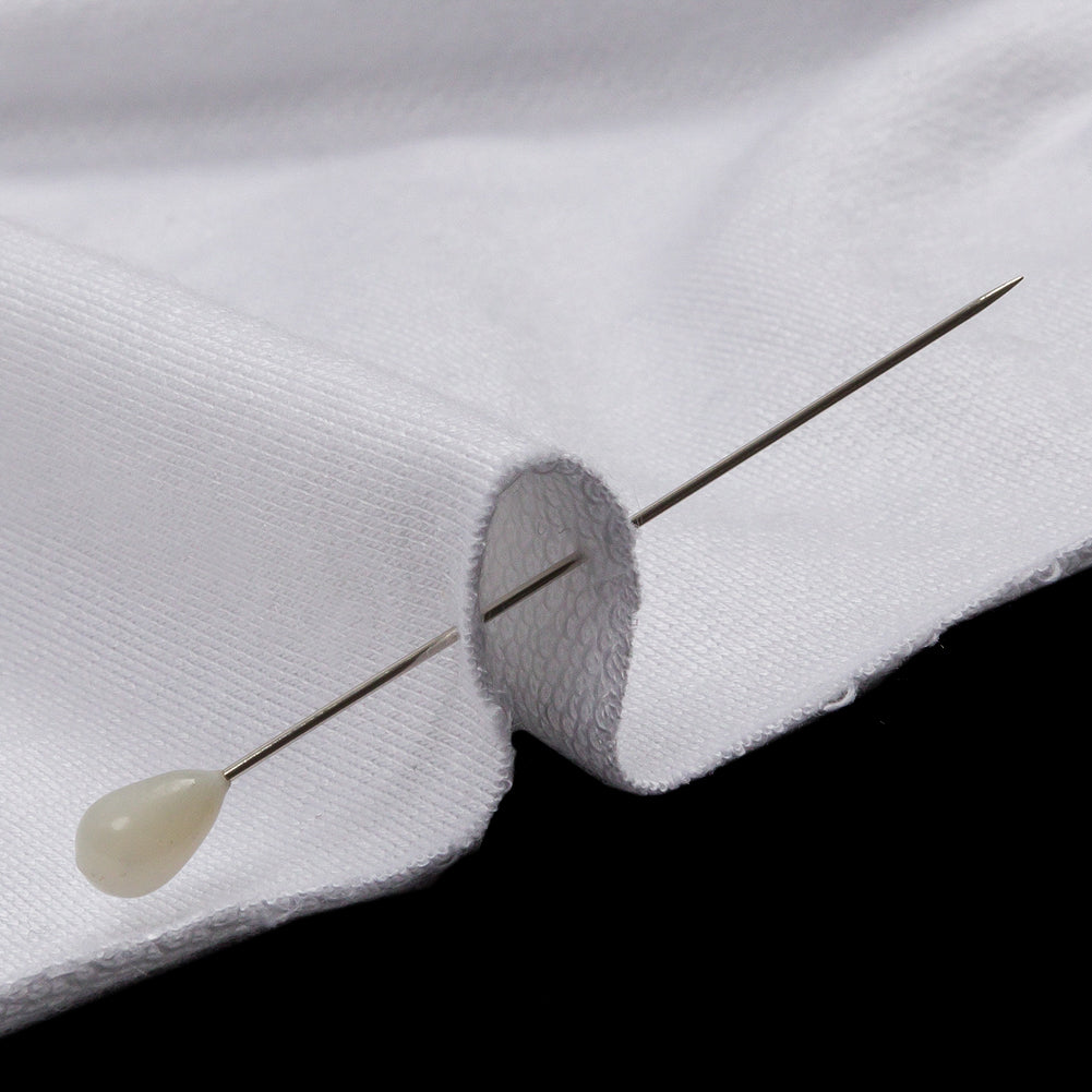 Off White Stretch Rayon French Terry