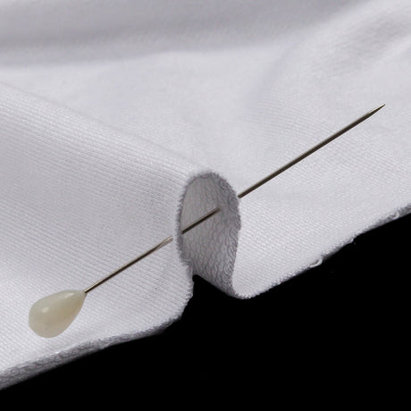 Off White Stretch Rayon French Terry