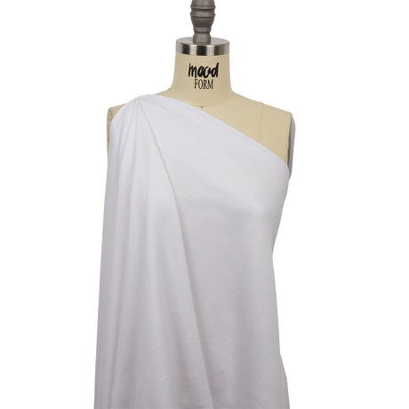 Off White Stretch Rayon French Terry