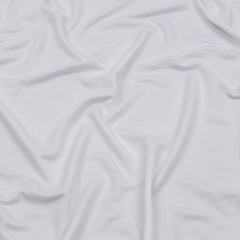 Off White Stretch Rayon French Terry