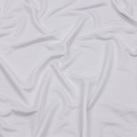 Off White Stretch Rayon French Terry