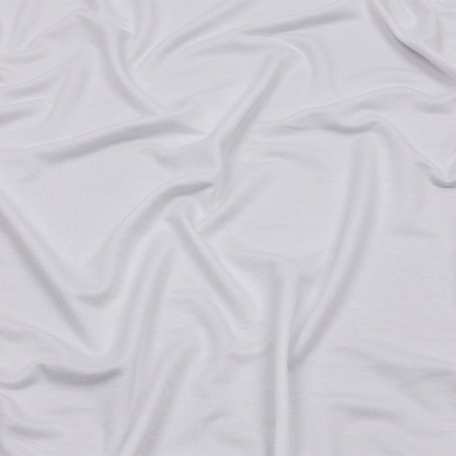 Off White Stretch Rayon French Terry