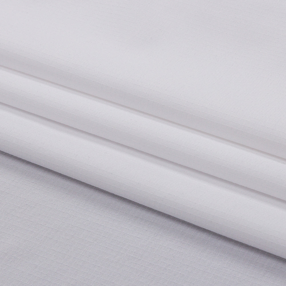 White Stretch Polyester Ripstop